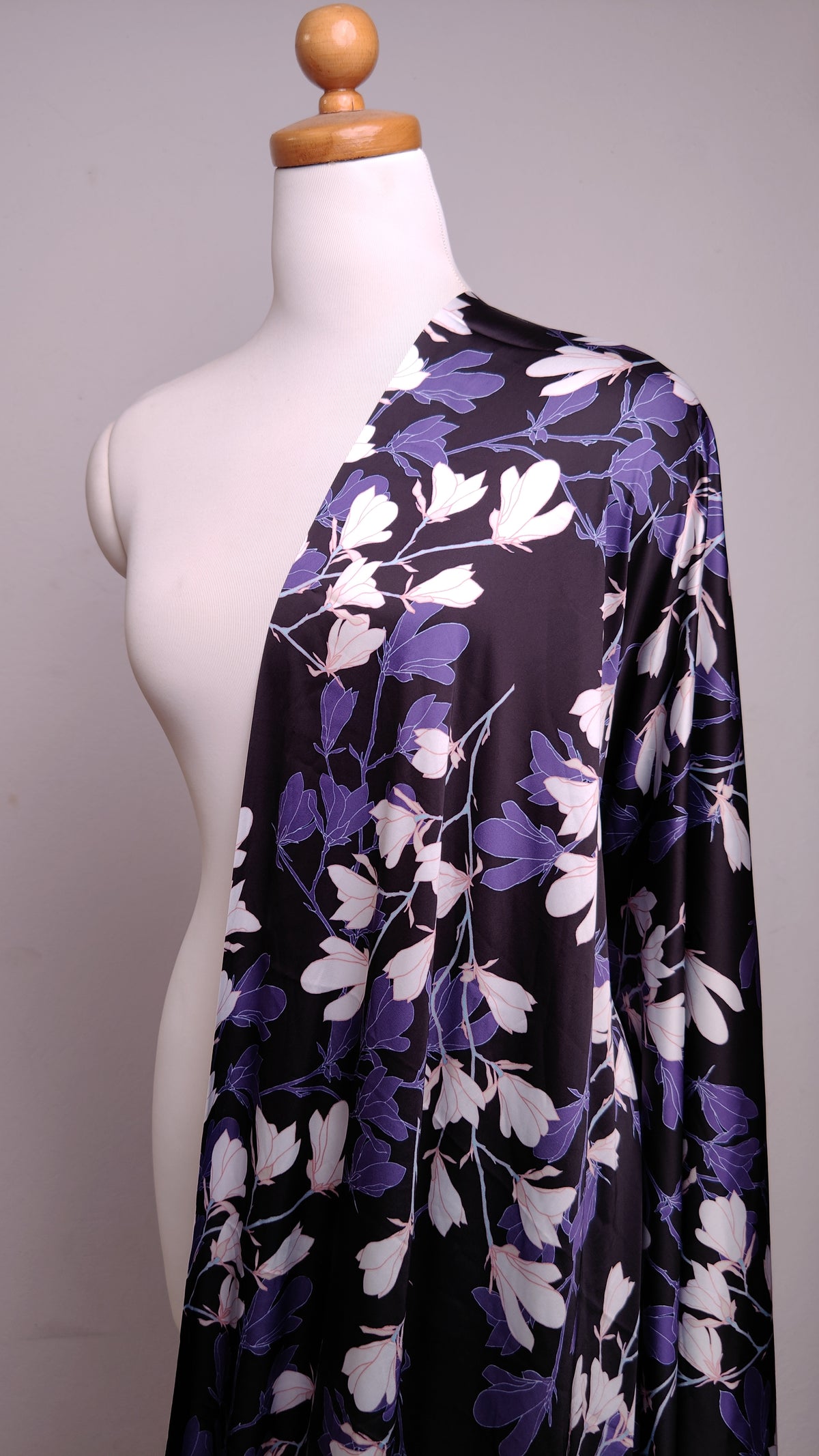 coupon 3 metres | tissu satin de soie| tissu pour robe ou chemise | été / printemp | Prix pour le coupon entier